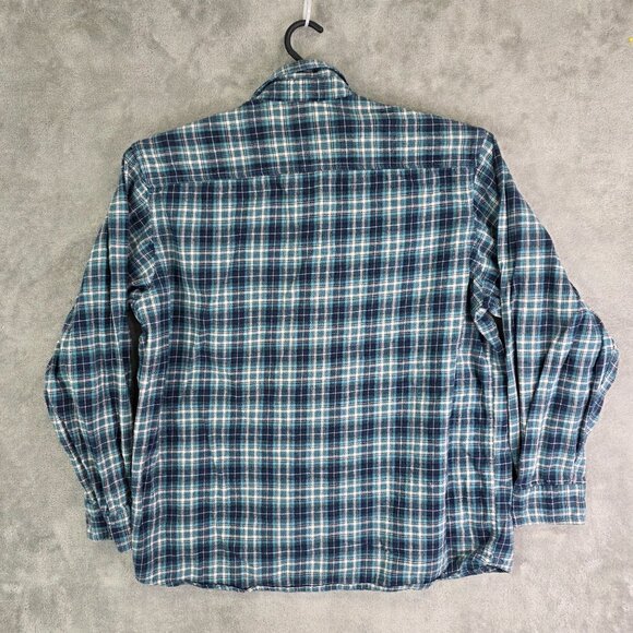 Mens Red Head Blue White Plaid Flannel Shirt Button Down Long Sleeve Size XL - Picture 5 of 8